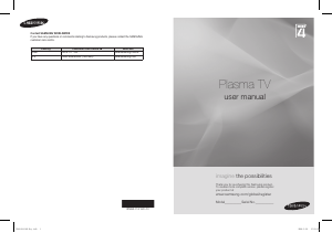 Bruksanvisning Samsung PS50A457P1D Plasma TV