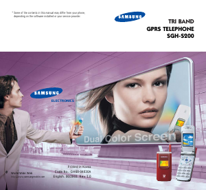 Bruksanvisning Samsung SGH-S200 Mobiltelefon