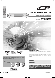 Manual Samsung DVD-R4000EU DVD Player