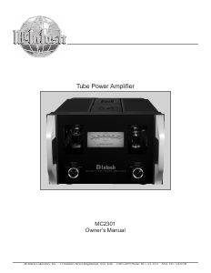 Bruksanvisning McIntosh MC-2301 Förstärkare