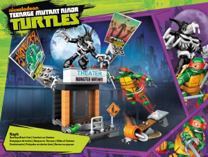 Handleiding Mega Bloks set DPF64 Turtles Raph - Rooftop blastout