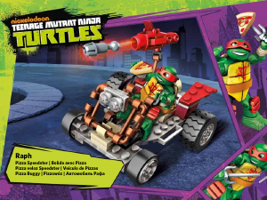 Handleiding Mega Bloks set DPF60 Turtles Raph - Pizza speedster