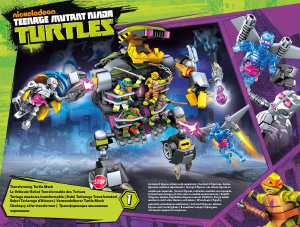 Manual Mega Bloks set DPF66 Turtles Transforming turtle mech