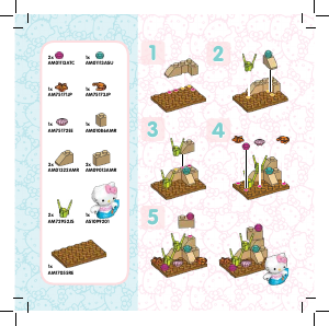 Handleiding Mega Bloks set CND54 Hello Kitty Mermaid