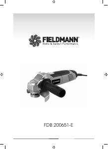 Instrukcja Fieldmann FDB 200651-E Szlifierka kątowa