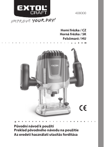 Návod Extol 408000 Horná fréza