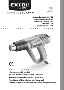 Návod Extol 411013 Teplovzdušná pištoľ