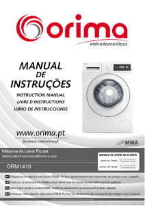 Manual Orima ORM 1410 Washing Machine