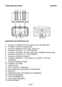 Brugsanvisning Denver CRB-619 MK2 Radio-vækkeure