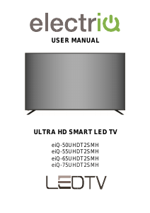 Manual ElectriQ eiQ-65UHDT2SMH LED Television