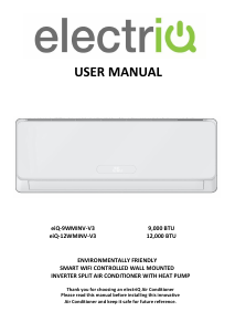 Bruksanvisning ElectriQ eIQ-9WMINV-V3 Luftkonditionering