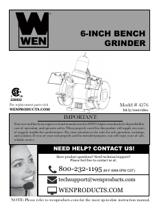 Manual WEN 4276 Bench Grinder