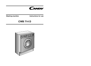 Handleiding Candy CWB 714D/L-80S Wasmachine