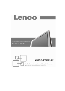 Mode d’emploi Lenco TFT-190 Téléviseur LCD