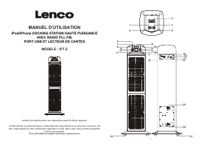 Mode d’emploi Lenco IPT-2 Station d’accueil