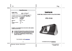 Manual Lenco IPD-5100 Speaker Dock