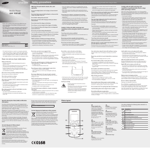 Bruksanvisning Samsung GT-E1050V Mobiltelefon