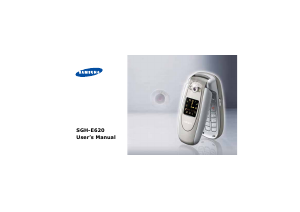 Bruksanvisning Samsung SGH-E620B Mobiltelefon