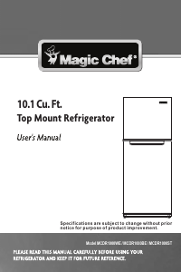 Manual Magic Chef MCDR1000ST Fridge-Freezer