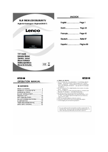 Bedienungsanleitung Lenco TFT-920 LCD fernseher