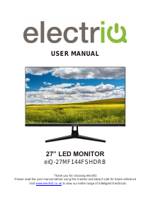 Bruksanvisning ElectriQ eiQ-27MF144FSHDRB LED skärm