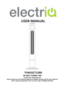 Handleiding ElectriQ TF46OSCT12RB Ventilator