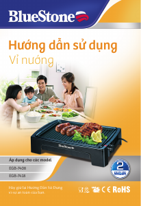 Hướng dẫn sử dụng BlueStone EGB-7418 Bàn nướng