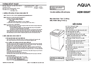 Hướng dẫn sử dụng Aqua AQW-S90AT Máy giặt