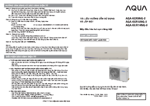 Hướng dẫn sử dụng Aqua AQA-KCR12NQ-S Máy điều hòa không khí