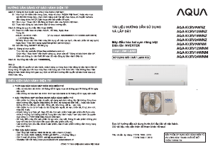 Hướng dẫn sử dụng Aqua AQA-KCRV12WNZ Máy điều hòa không khí