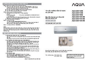 Hướng dẫn sử dụng Aqua AQA-KCRV18N Máy điều hòa không khí