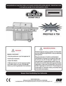 Handleiding Napoleon PT750RSIB Prestige II Barbecue