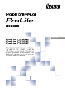Mode d’emploi iiyama ProLite T1930SR Moniteur LCD
