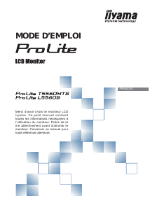 Mode d’emploi iiyama ProLite T5560MTS Moniteur LCD