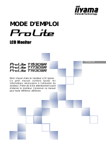 Mode d’emploi iiyama ProLite T1530SR Moniteur LCD