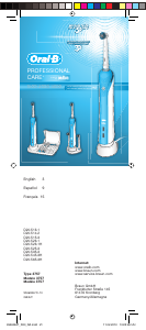 Bruksanvisning Oral-B Professional Care 3000 Eltandborste