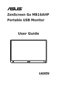 Handleiding Asus MB16AHP ZenScreen LCD monitor