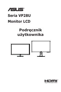 Instrukcja Asus VP28UQGL Monitor LCD