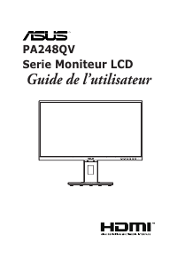 Mode d’emploi Asus ProArt Display PA248QV Moniteur LCD