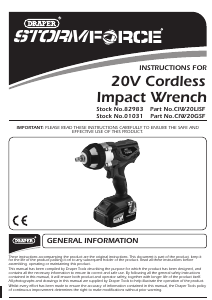 Manual Draper CIW20GSF Impact Wrench