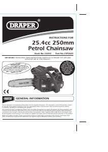 Manual Draper CSP2625 Chainsaw