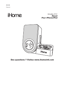 Mode d’emploi iHome iP41 Station d’accueil