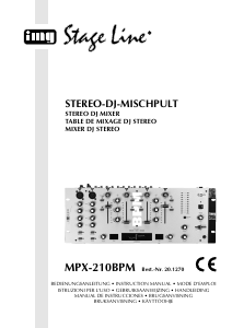 Manual IMG Stageline MPX-210BPM Mixing Console