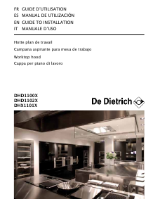 Manual De Dietrich DHX1101X Cooker Hood