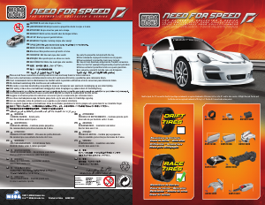 Manual Mega Bloks set 95733 Need For Speed Porsche 911 GT3 RS