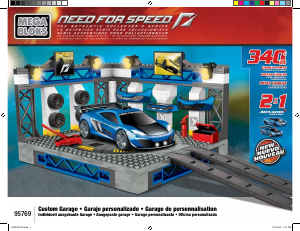 Manual Mega Bloks set 95769 Need For Speed Custom Garage (McLaren)