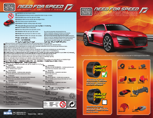 Priročnik Mega Bloks set 95732 Need For Speed Audi R8