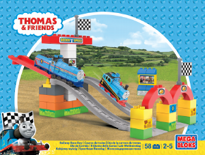 Manual Mega Bloks set DPJ23 Thomas and Friends Railway race day