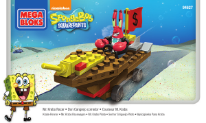 Handleiding Mega Bloks set 94627 SpongeBob Mr. Krabs racer