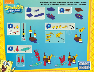 Manual Mega Bloks set CNF64 SpongeBob Wacky surfing